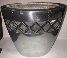 6.5” X 6.5” X 3” Pewter Vase Made In India picture