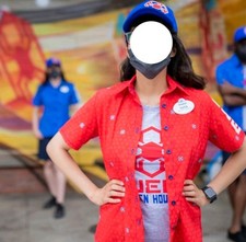 DISNEYLAND SPIDER-MAN WEBSLINGERS AVENGERS CAMPUS CAST MEMBER UNIFORM 2 SHIRTS picture