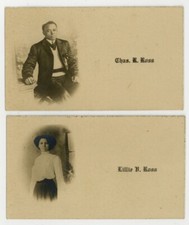 African American Husband Wife 1990 Matching CDV Photo Set Distinguished Preppy picture