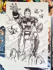 Iron Man 11x17 Original Inked Art Signed by Michael Fulcher picture