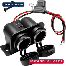 Cigarette Lighter Socket with Blade Fuse, Waterproof Auto Dual Socket Cigarette picture