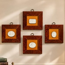 Collection Antique Grand Tour Plaster Intaglios Framed Neoclassical picture