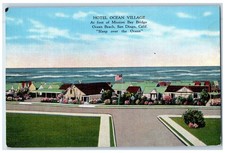 c1950's Hotel Ocean Village Bay Side Restaurant Cottages San Diego CA Postcard picture