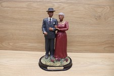Vintage Ebony Treasures African American Elderly Man Woman Couple Figurine picture