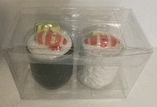NEW Hobby Lobby Market Square 3” Shrimp Sushi Rolls Salt Pepper Shakers SAME DAY picture