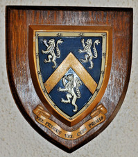 Durham University Hatfield College wall plaque shield coat of arms picture