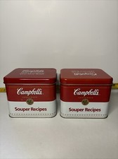 2 Vintage Cambell’s Souper Recipe empty Tin picture