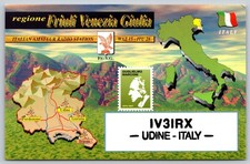 1996 Italy Friuli Venezia Giulia Ham Radio QSL Postcard IV3IRX Marconi Udine A6 picture