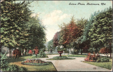 Eutaw Place, Baltimore, Md c1910--Postcard G989 picture