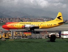 Aerocondor LOCKHEED L-188 Electra at Medellin Colombia 8.5 X 11 PHOTO picture