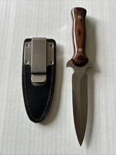 RARE VINTAGE ORIGINAL WESTERN W75 BOOT DAGGER FIGHTING KNIFE AND SHEATH picture
