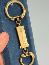 Vintage ELCO Gold Electro Plated Keychain Detachable Ends Monogram Letters DC picture