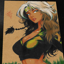 Rogue X-Men Art Print Signed 8.5x11 | Art by Keyeske picture
