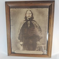 Wild Bill Hickok MCM Portrait Framed Glass 13x11