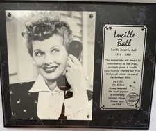Lucille Ball Framed Photo & Tribute Plaque Marbled Black 11x14 Hanging picture