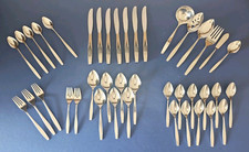 Oneida LIDO Mixed 41 Pieces Fork/Spoons/Knives Stainless USA Glossy 1996 NICE picture