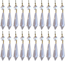 Crystal Prism 20Pcs Clear Crystal Chandelier Icicle U-Drop Prisms Lamp Pendants picture