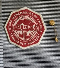 Future Homemakers Of America Patch & 10k Gold Filled Pin Circa 1963 picture