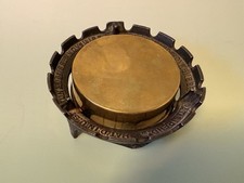 Antique 1887 Brass & Cast Iron Spirit Warmer Burner Victorian Era Patented picture