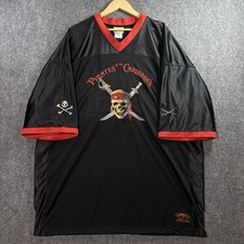 VTG Pirates of the Caribbean Captain Jack Football Men’s 2XL Black Walt Disney picture