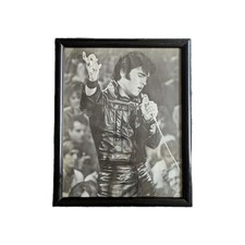 Elvis Presley Framed Photo – 18x22 – Black Leather '68 Comeback Special picture