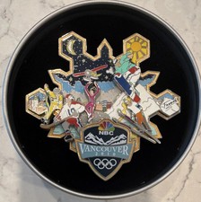 NBC Vancouver 2010 Olympics Fazzino Sports Dimensional Pin, New, Numbered, Tin  picture