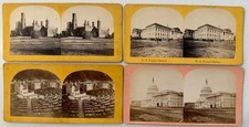 4 Antique 1860s Bell & Bro Washington DC Stereoviews Capitol Smithsonian picture