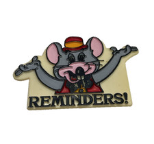 Vintage 1982 Chuck E Cheese Magnet Reminders Pizza Time Theatre Rubber Fridge  picture