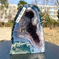 5.28LB Large Natural Amethyst Calcite symbiosis quartz cathedral Decoration. picture