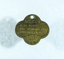 Vintage Advertisement • RIVAL DOG FOOD Brass Dog Tag • “THIS DOG BELONGS TO” 👀 picture
