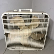 Vintage Lakewood 20'' box fan brown Model F0508B2180 3 Speed Works picture