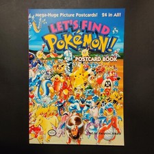 Let's Find Pokemon Jumbo Postcard Book Kazunori Aihara 2001 Viz Media RARE MINT picture