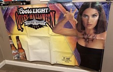 1999 Coors Light Salma Hayek Queen of Halloween 60x36 Vintage Beer Banner picture