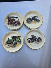 4-Vintage Hyalyn Antique Car Coasters picture