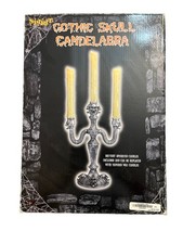 Spirit Halloween Gothic Skull Candelabra w/Battery operated candles Horror picture