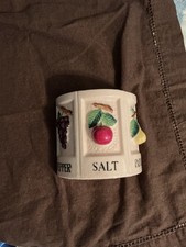 Unusual 1950s Wall Pocket, Hand Painted With Fruit picture