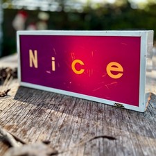 Discontinued 2001 Vintage Target Naughty + Nice Light Box Sign Christmas picture