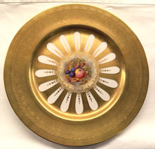 Aynsley Orchard Gold Bone China Dinner Plate Gold Encrusted 10.25