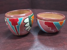 Vintage 1948 Grand Canyon Souvenir Pottery Pair, Mid-Century Jemez / Tesuque... picture