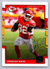 2017 Donruss Spencer Ware Autograph Football Card Kansas City Chiefs #124 picture