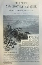 1880 Ascent of Mount Fujiyama Japan Otomitonga Pass  illustrated picture
