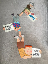 RARE 1960s Red Ball Jets POS In-Store Retail Kids Shoes Hanging Mobile Sign picture