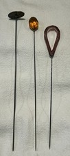 Three Antique Hat Pins picture