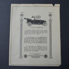 Antique 1911 Life Magazine Advertisement Alco Automobile & Hotel LaSalle Chicago picture