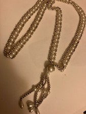 vintage estate faux pearl strand necklace picture