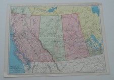 1908 Western Canada Map (20x28