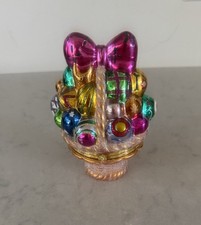 Vintage Sold Out Christopher Radko Easter Basket Trinket Box Rare Collector picture