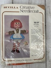 Vintage Mary Ann Toy Rag Doll Bucilla Creative Needlecraft Sewing Kit 8675 picture