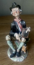 Vintage Giuseppe Cappe Capidimonte Italian Old Organ Grinder Porcelain Figurine￼ picture