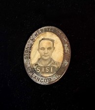 Vintage WWII 1940s STONE & WEBSTER PLANCOR Photo Employee ID Badge Pin picture